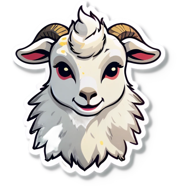 Crying goat emoji