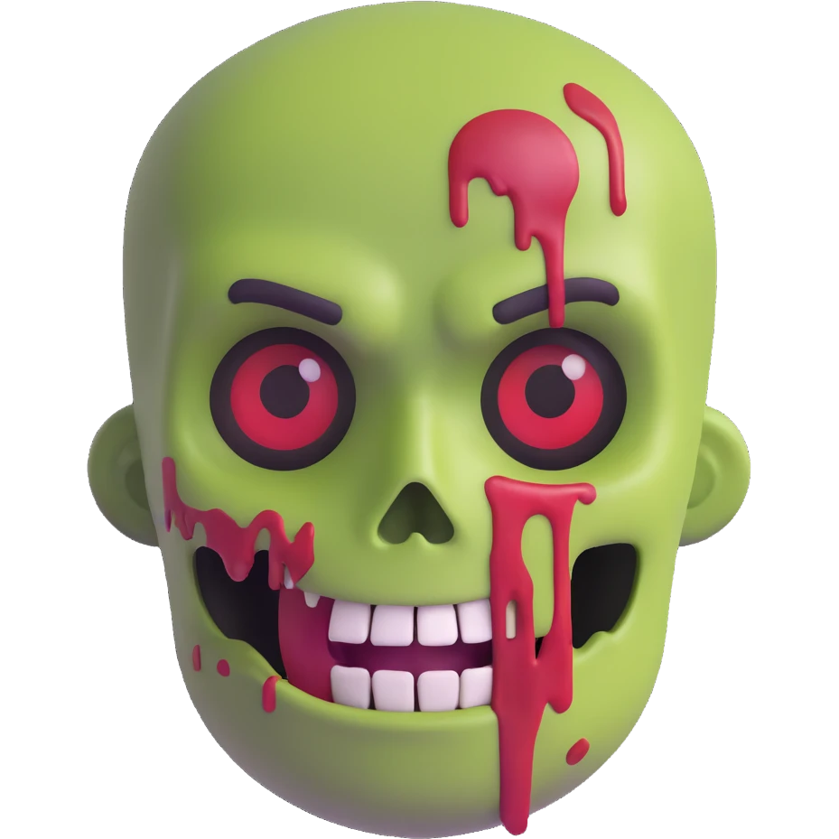 zombie, 3D emoji style emoji
