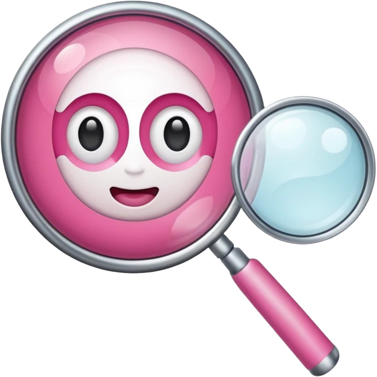 mix light pink dark pink and white girly internet wifi with a magnifying glass emoji