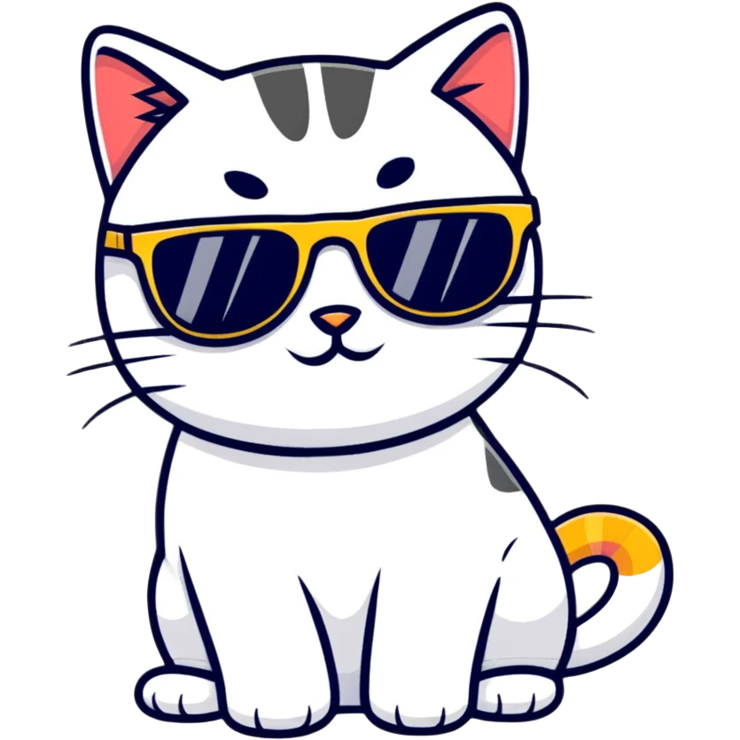 Cat with sunglasses emoji