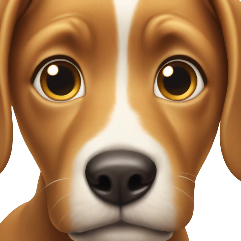 close up of curious dog emoji