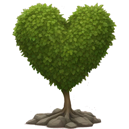 heart shape shrub emoji