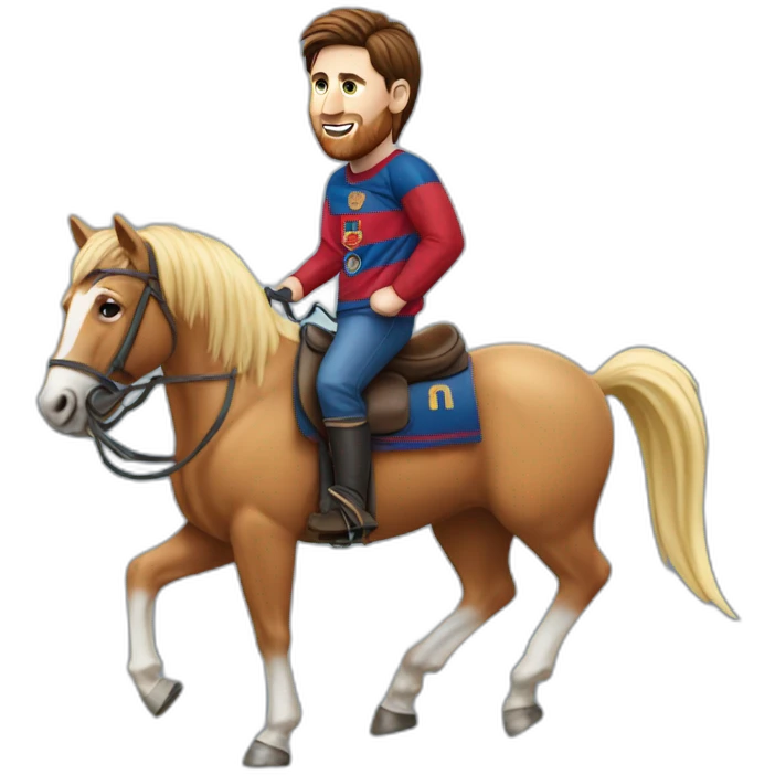 Messi sur un cheval emoji
