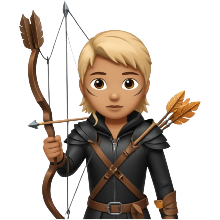 The classic hunter image with bow and arrow emoji