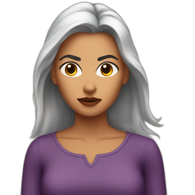 Woke woman furious emoji