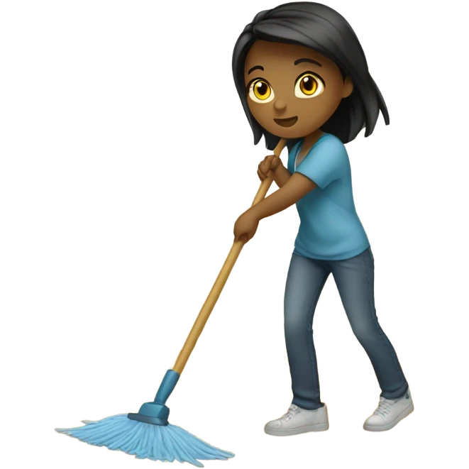 Girl cleaning emoji