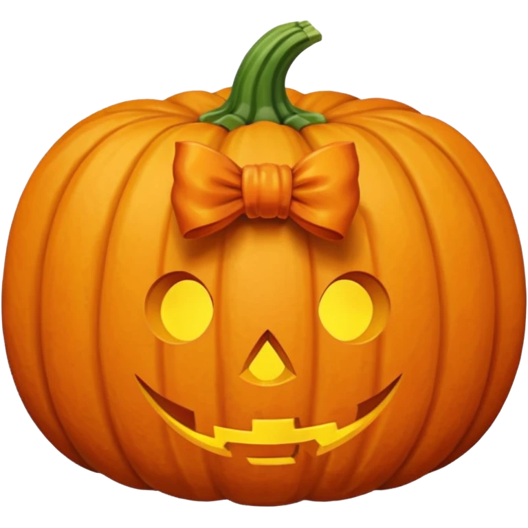Pumpkin with bow emoji