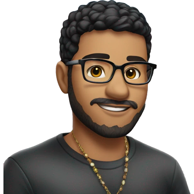 happy guy with glasses emoji