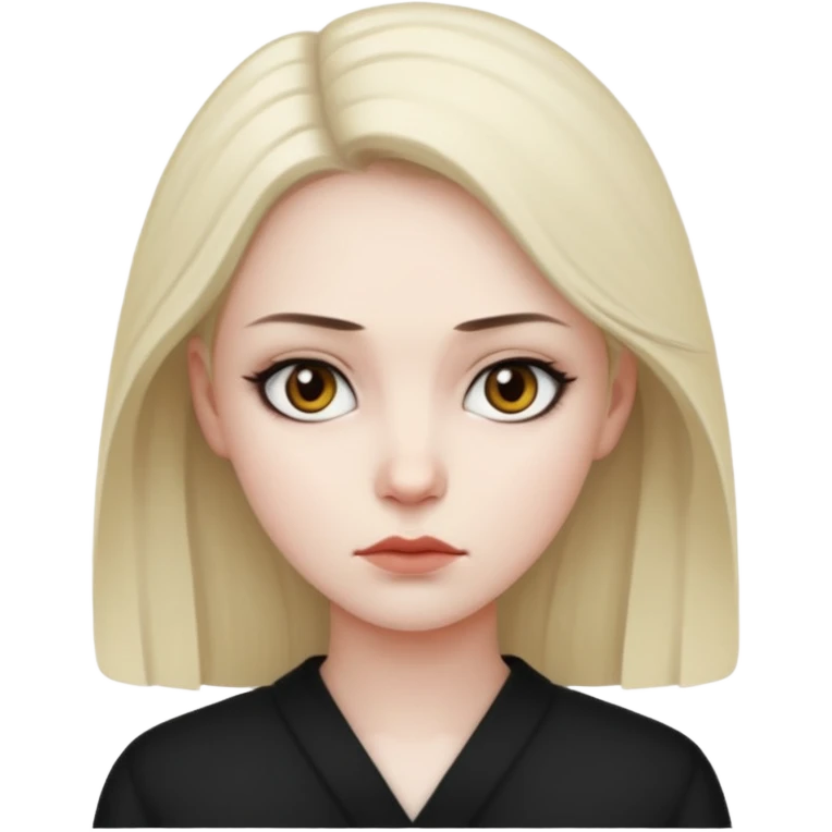 So very serious woman emoji