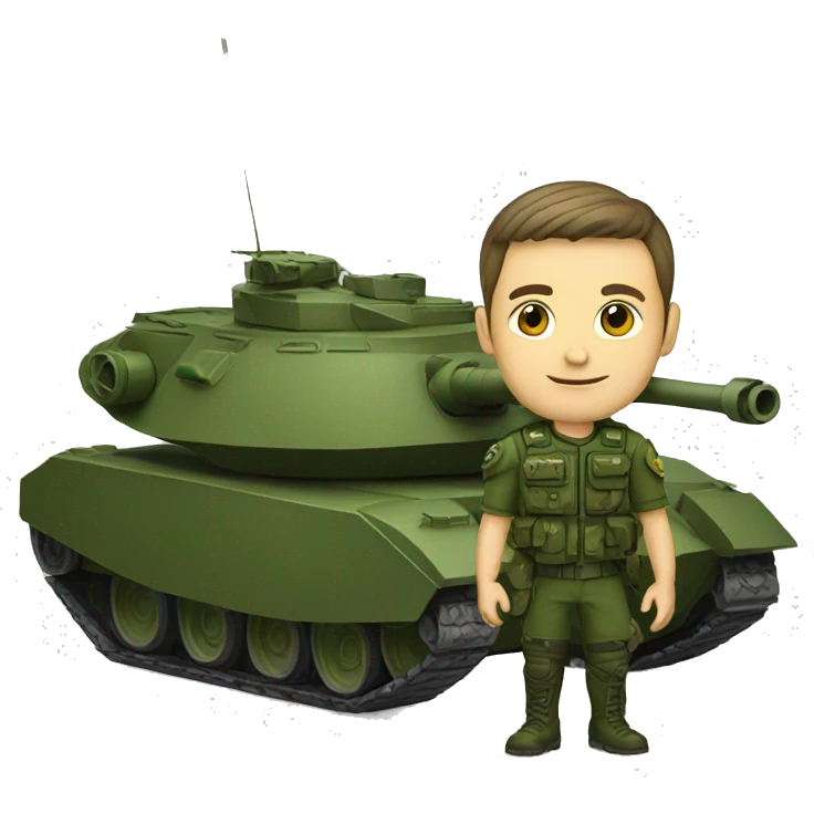 zelenskiy with tank emoji
