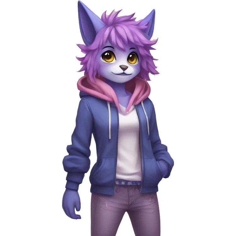 Anthro cool cute kawaii LiLaiRa-Modern-Vernid-Fakémon Full Body emoji
