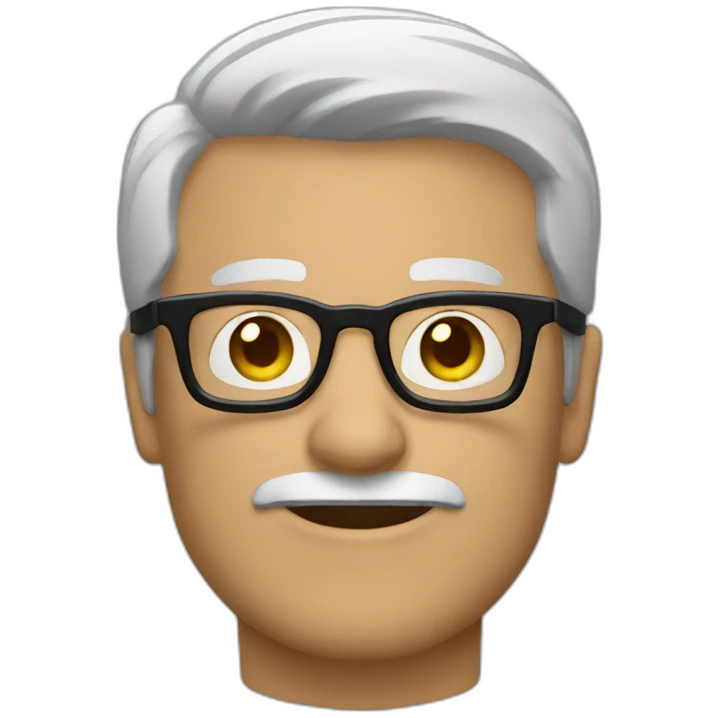 man in black glasses emoji