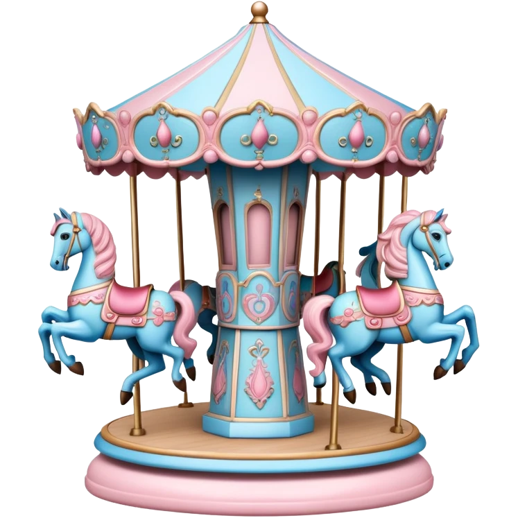 pastel pink and blue merry-go-round carousel emoji