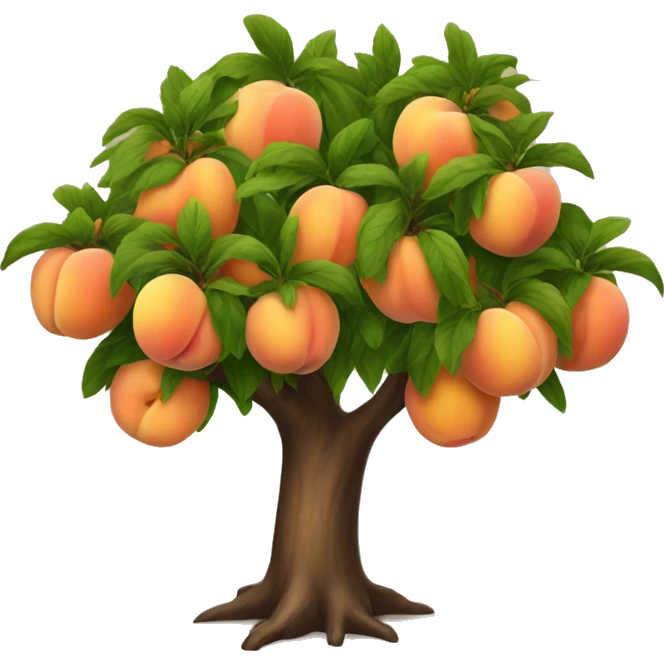Beautiful peach tree emoji