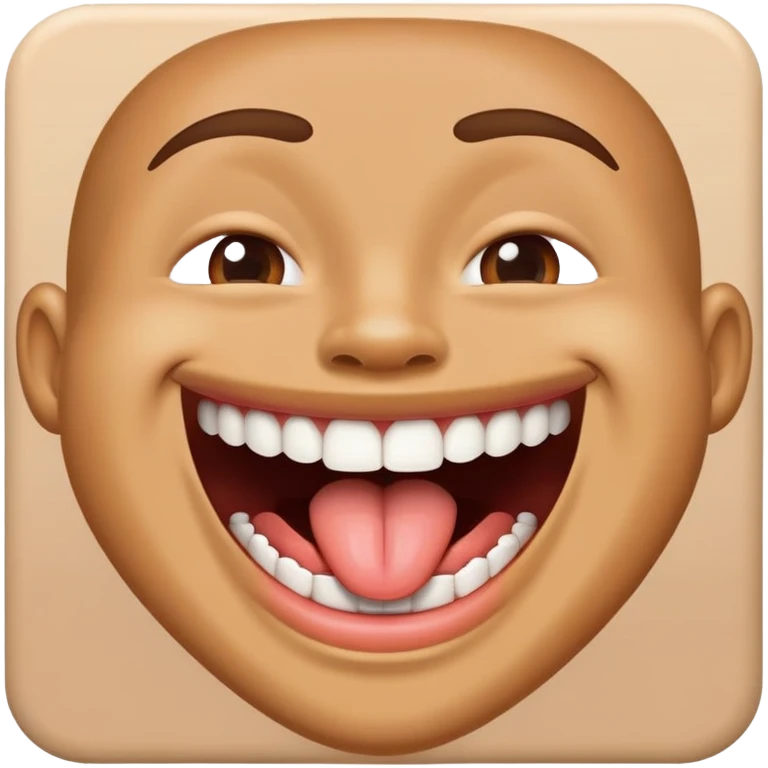 tongue over teeth smiling emoji