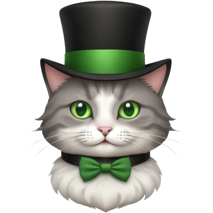cat wearing a tophat emoji