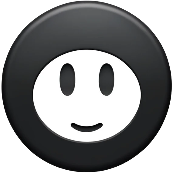 Solid black circle emoji
