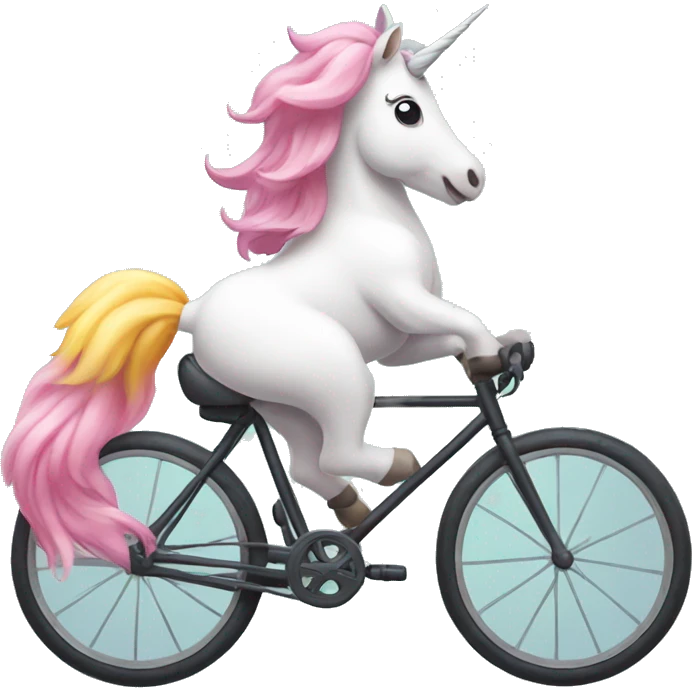 Unicorn riding a bike emoji