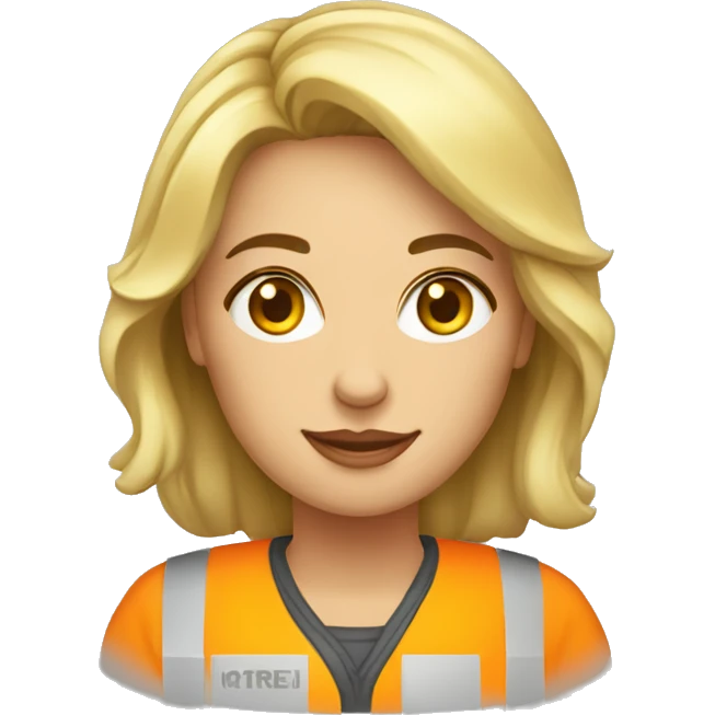 construtora mulher branca loira emoji