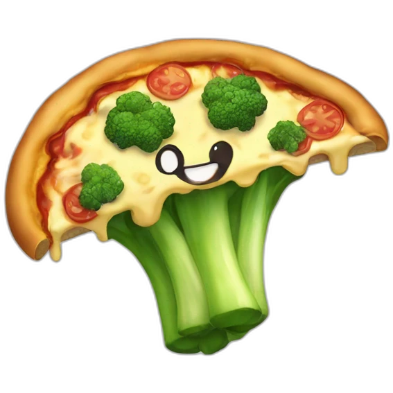 Brocolli pizza  emoji