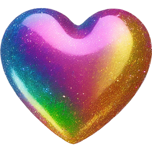 lisa frank glitter heart emoji