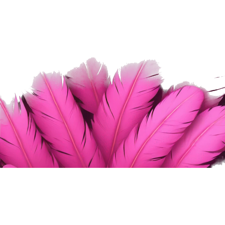 Pink feathers emoji