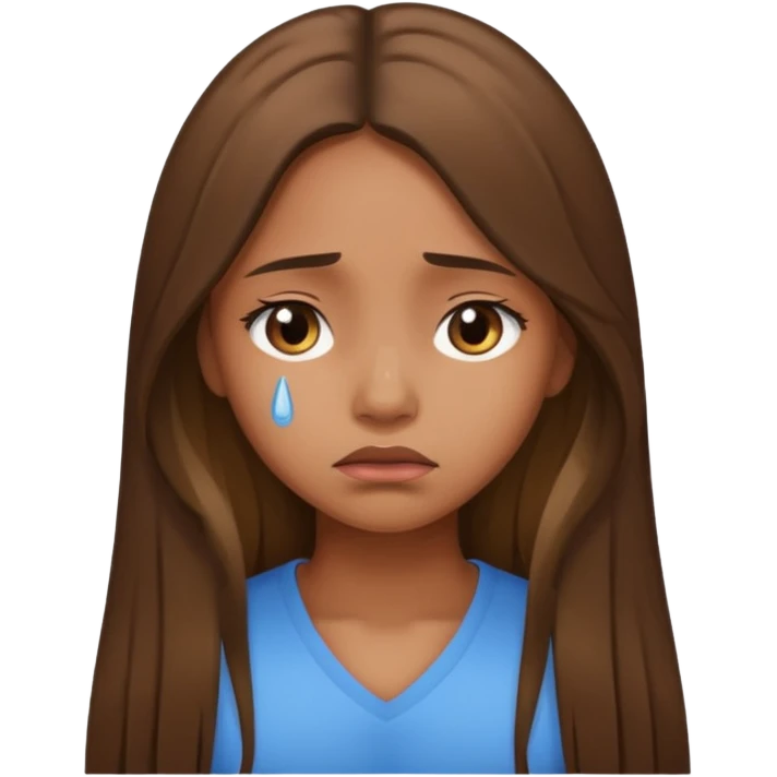 pretty brown girl who is sad emoji