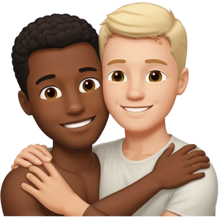 black male and white male sex emoji