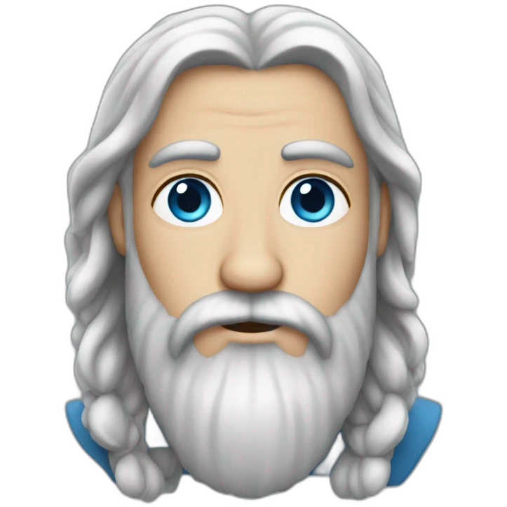 jewish with blue eyes, long beard, brown hair emoji