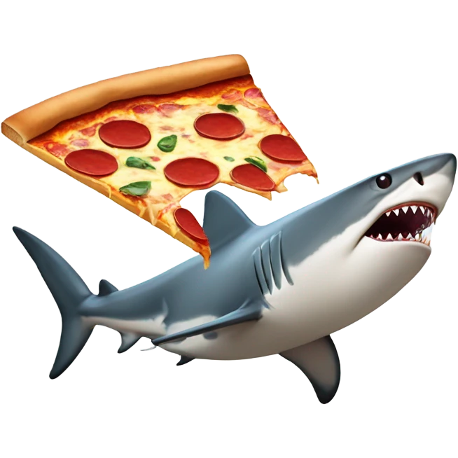 shark eating pizza emoji
