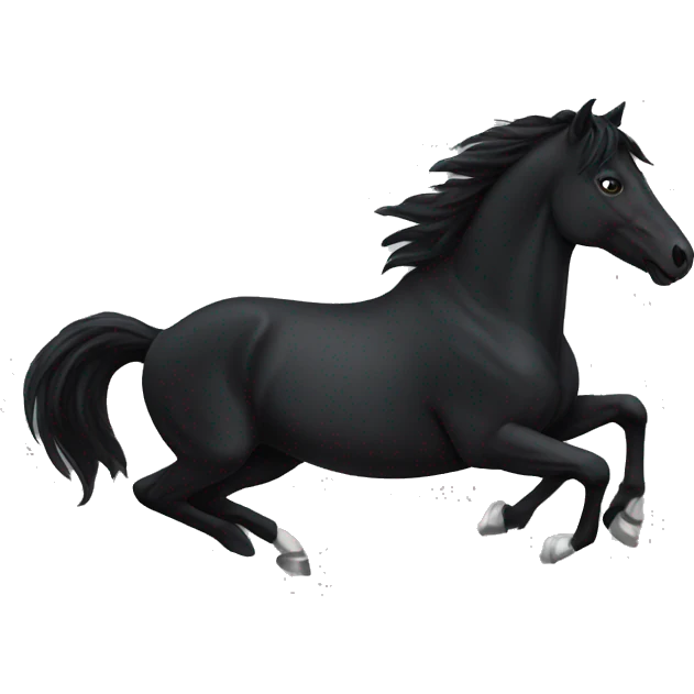 Black mustang emoji