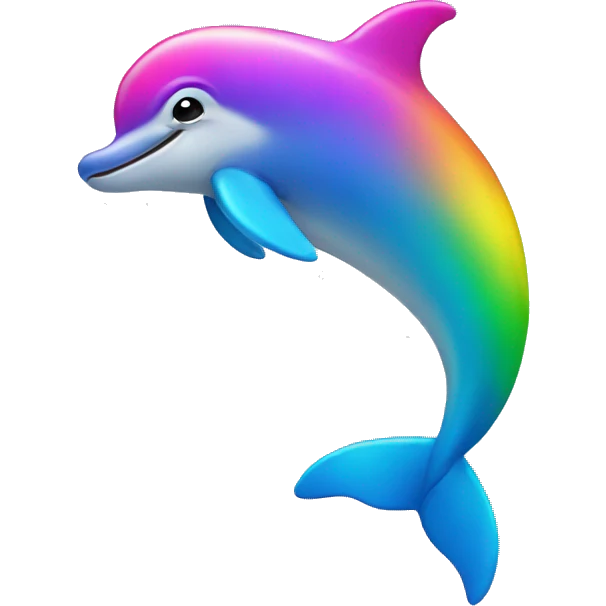 Rainbow dolphin  emoji