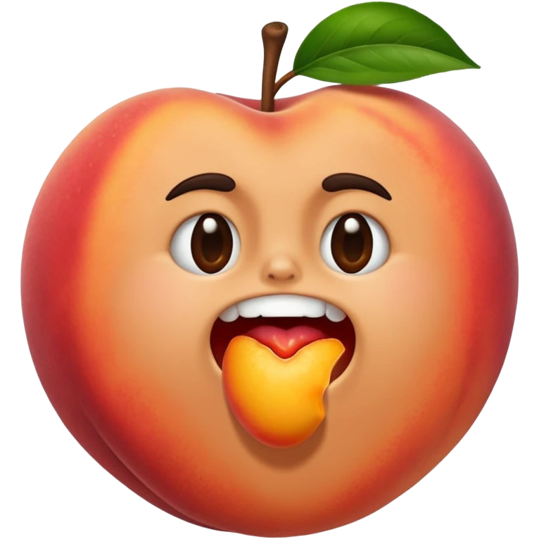 A big toe eating a peach emoji