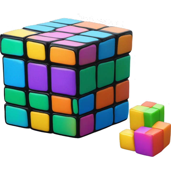 a perfect rubix cube emoji