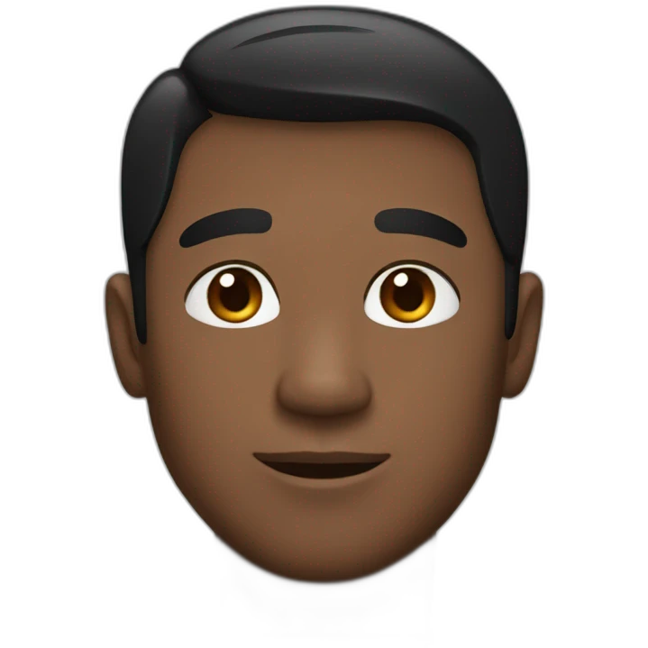 Man face, long black bear, short hair emoji