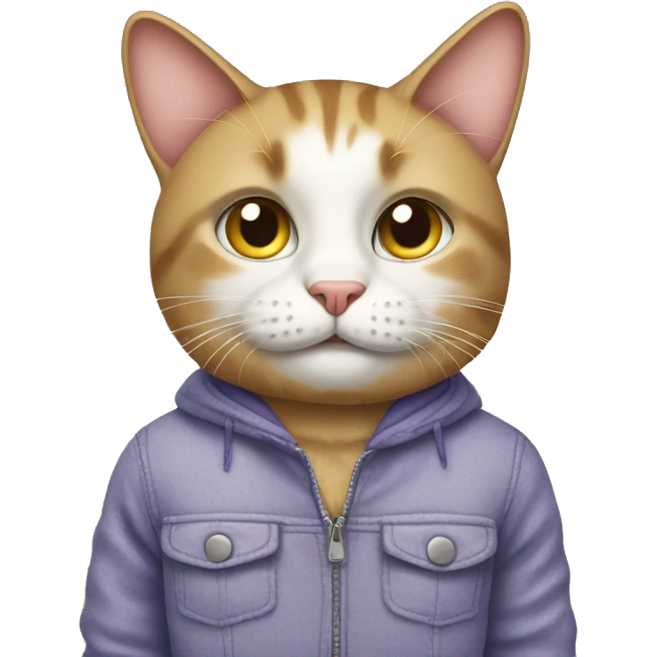 Cat wearing clothes emoji