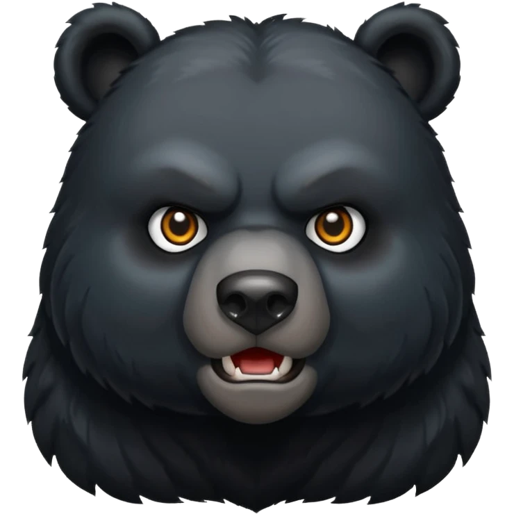 black bear black eyes emoji