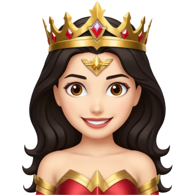 Haz un emote de una mujer maravilla emoji