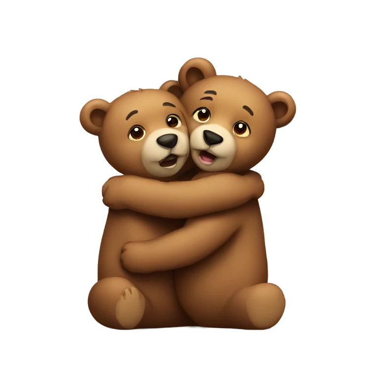 Bears hugging cute  emoji
