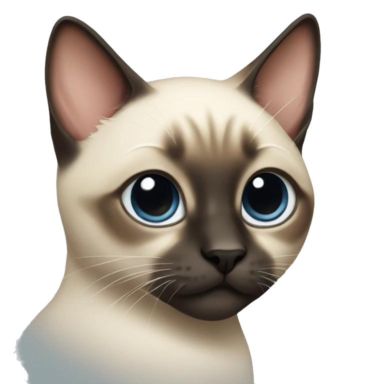 Siamese cute cat emoji