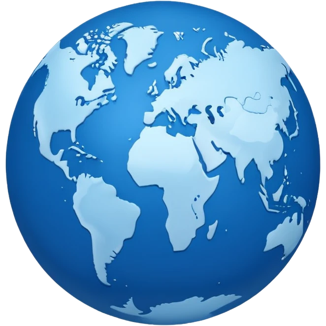 Minimalistic blue globe  emoji