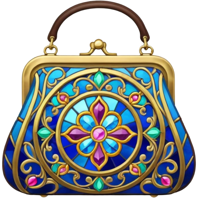 Stained glass purse emoji