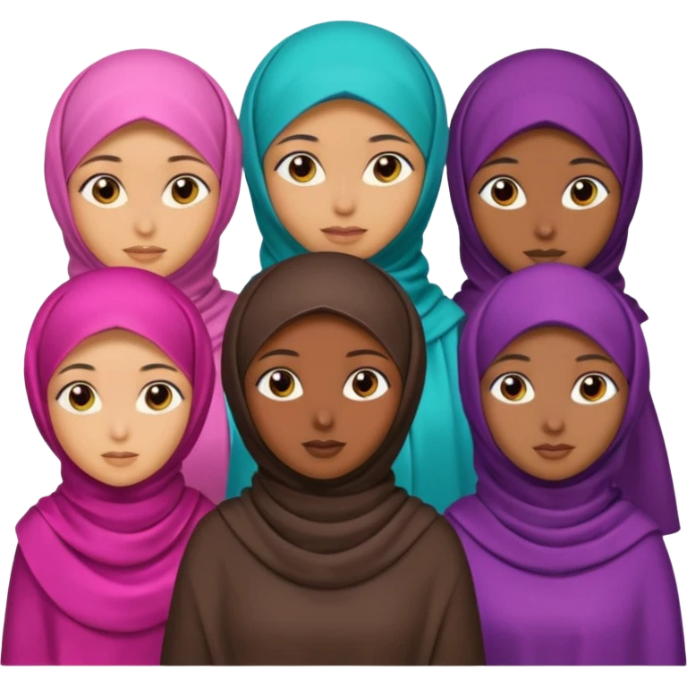 Hijabi girls with no face emoji