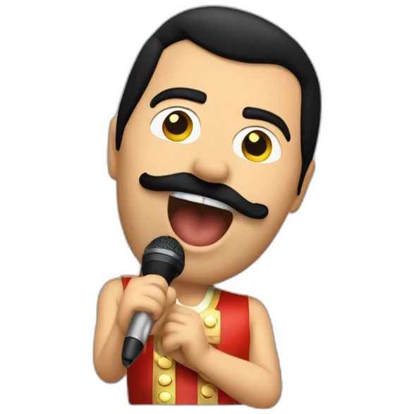 Freddie Mercury singing emoji