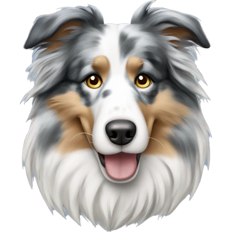 long hair collie blue merle emoji