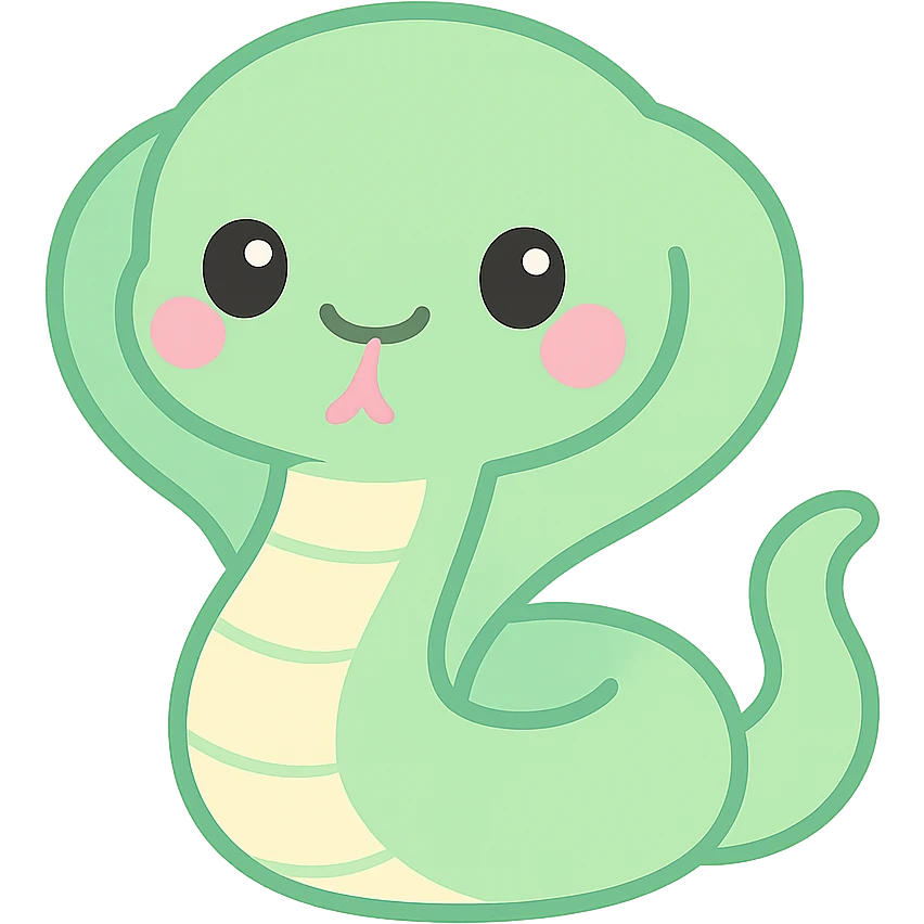 Green cobra emoji