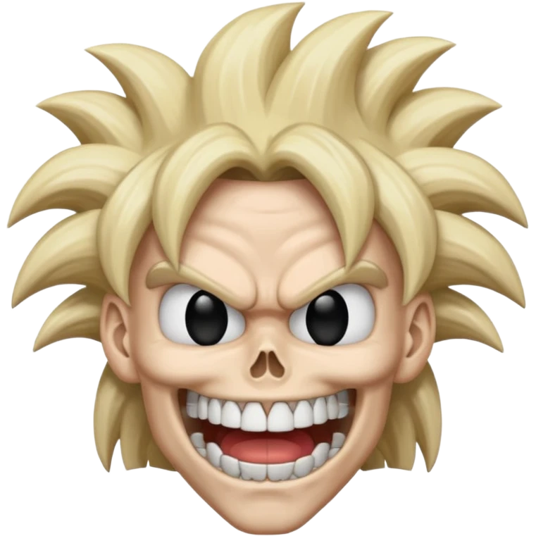   Mind blown skull face for goku hair          emoji