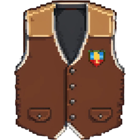 Brown leather vest emoji