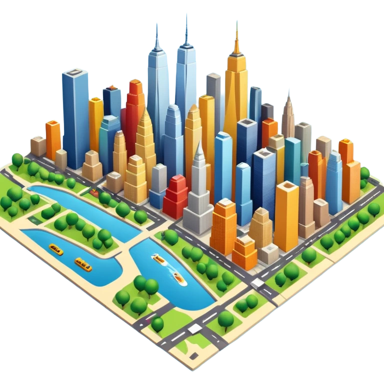 3d citymap of new york emoji