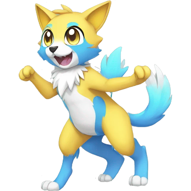  Colorful Shiny FurSona Fakemon Full Body emoji